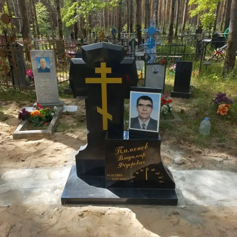 Пример работы - памятник с крестом
